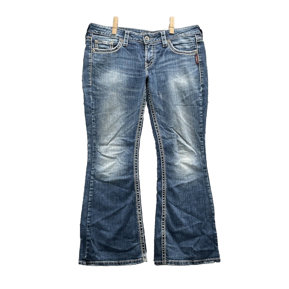 Silver Eden Flare Jean Women's 36x30* 70s Boho Western Rodeo Y2k Cowgirl Western